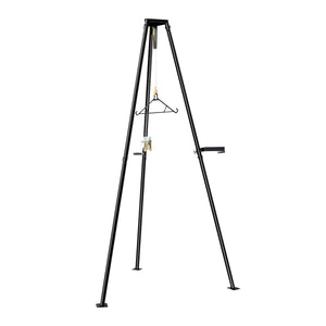 Tripod Game Hoist with 500lb Capacity Deer Hanger and Complete Hoist Kit