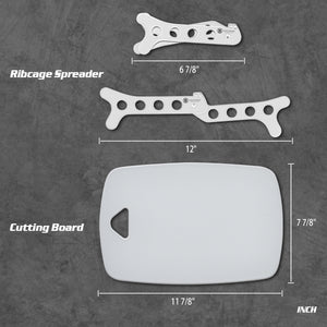 Hunting Deer Knife Set Field Dressing Kit Portable Butcher Game Processor Set, 12 Pieces Yellow