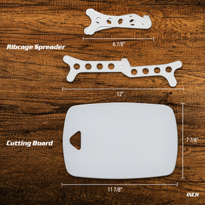 Hunting Deer Knife Set Field Dressing Kit Portable Butcher Game Processor Set, 12 Pieces Forest Green