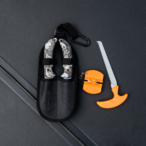 4-piece Hunting Knife and Saw Combo Set, Gut-hook Skinner, Fixed Blade Caping Knife, Nylon Belt Sheath