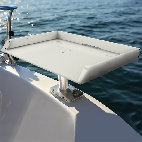 Boat Cutting Board Bait Table with Rod Holder Mount Fish Cleaning Table  Fillet Table Fish Fillet Board with Plier Storage and Knife Slot for Boat Fishing  Cutting Pontoon Fishing Boats Kayaks, Pliers