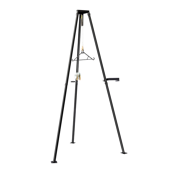 Tripod Game Hoist with 500lb Capacity Deer Hanger and Complete Hoist K