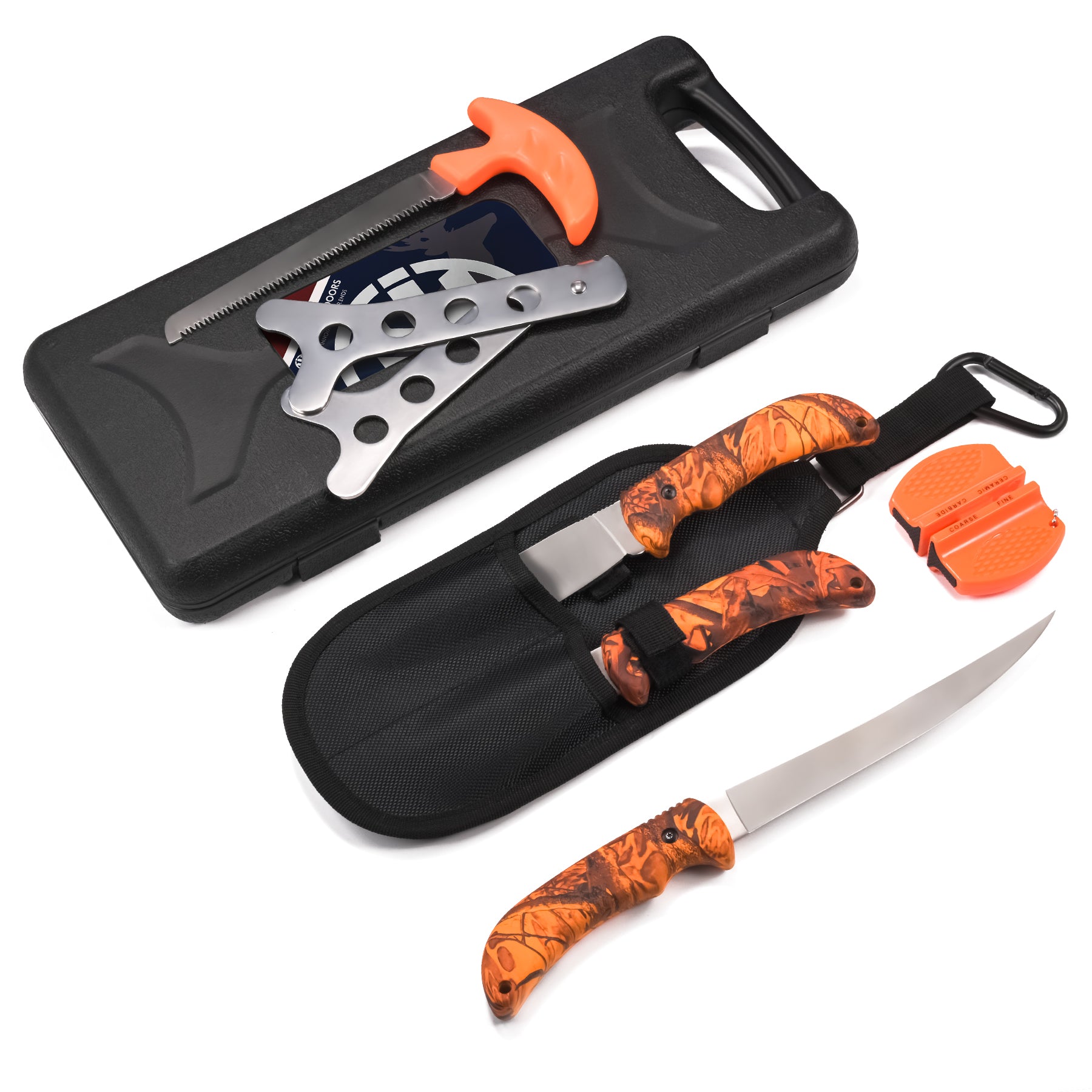 Hunting Deer Knife Set Field Dressing Kit Portable Game Processing Set Hunting Deer Knife Set Field Dressing Kit Portable Game Processing Set