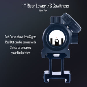 Elite Series 2 MOA Red Dot Sight with 1 inch 0.5 inch Riser Mount