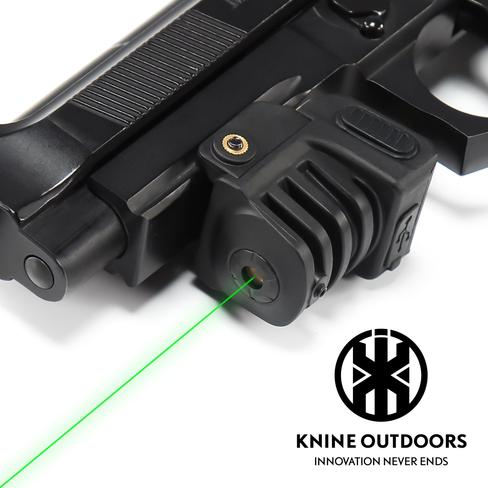 Compact Handgun Green Laser Sight with USB Rechargeable Battery