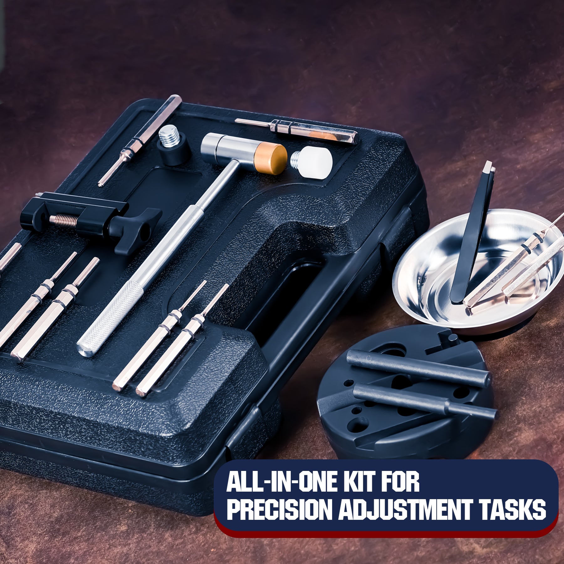 Machining Gunsmith Tools 18 PC Gunsmithing Tool Set Including Pin Punches, Hammer, Bench Block ...