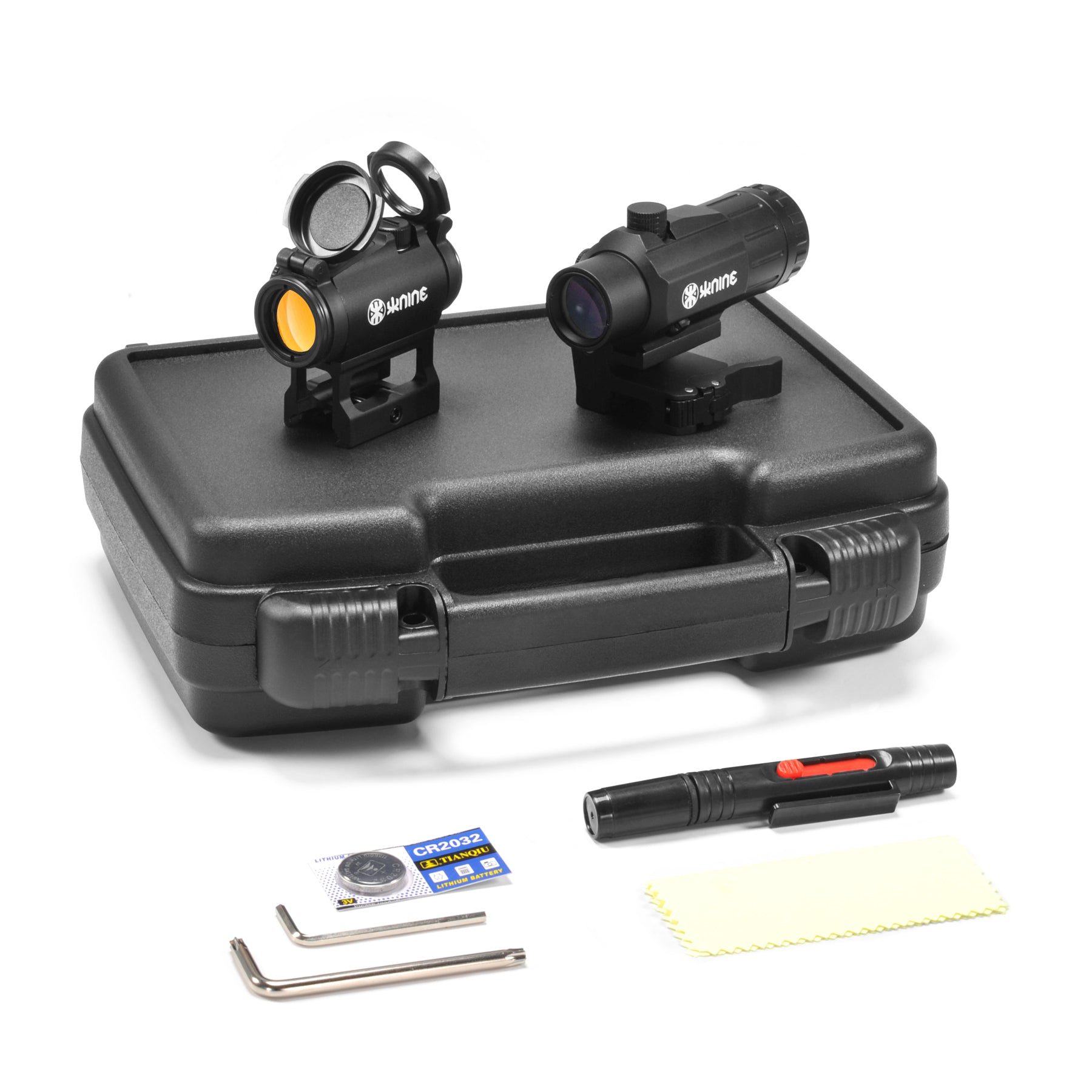 2 MOA 20mm Lens Red Dot Sight with 3X Magnifier Combo - Knine Outdoors