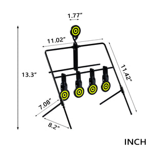 KNINE OUTDOORS 6-Target BB Gun Resetting Target - Rated For .22 & .177 Caliber Air Guns